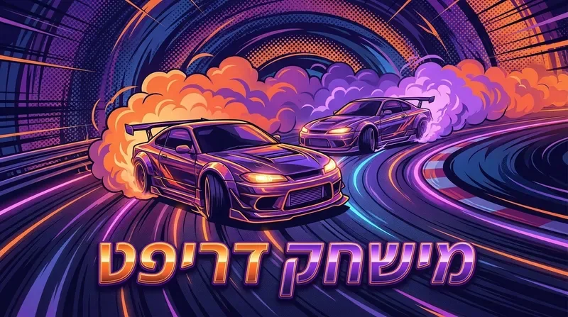 שתי מכוניות דריפט בתחרות צמודה
