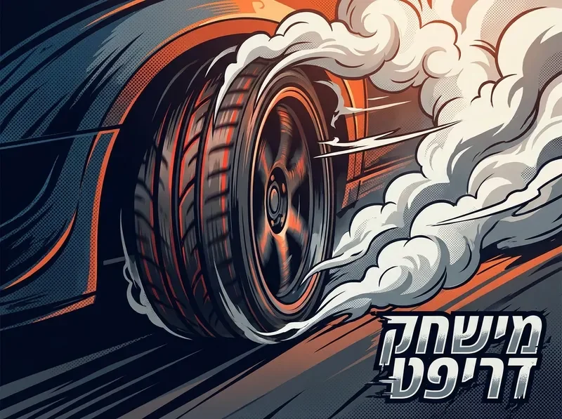 תקריב עשן גלגלים